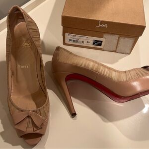 Christian Louboutin Angelique mesh pump blush Sz 9